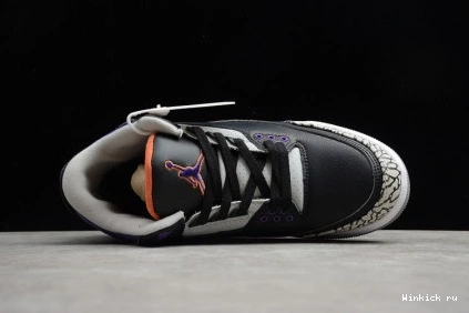 BLACK RETRO - PURPLE COURT JORDAN 3 1018